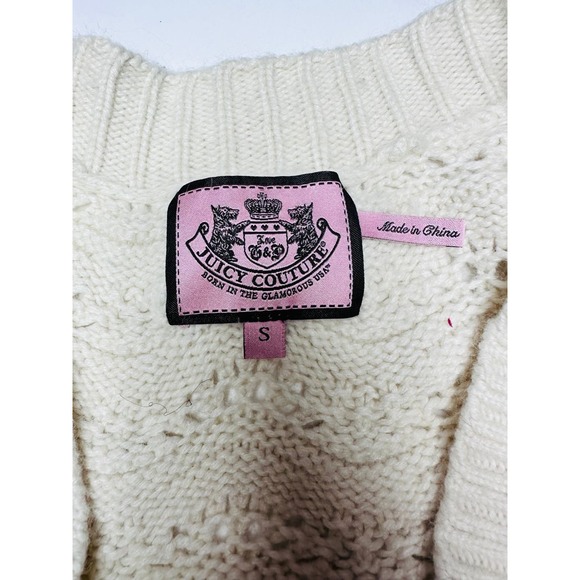 Juicy Couture Wool Knit Button Up Cardigan Womens Size Small - Picture 4 of 9
